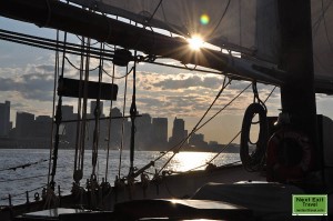 Sailing in Boston Harbor, Liberty Clipper