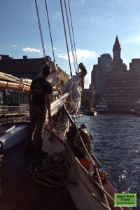 Sailing in Boston Harbor, Liberty Clipper