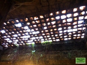 Bill Speidel’s Underground Tour - Old skylights illuminating the underground
