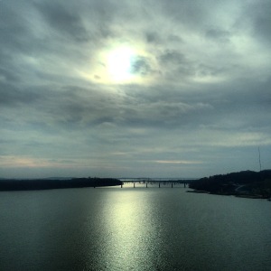 View of the Susquehanna River from I-95, on the Megabus