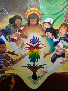 Detail: In Peace and Harmony with Nature, by Leo Tanguma