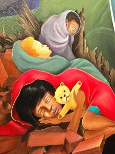 Detail: Children of the World Dream of Peace, by Leo Tanguma